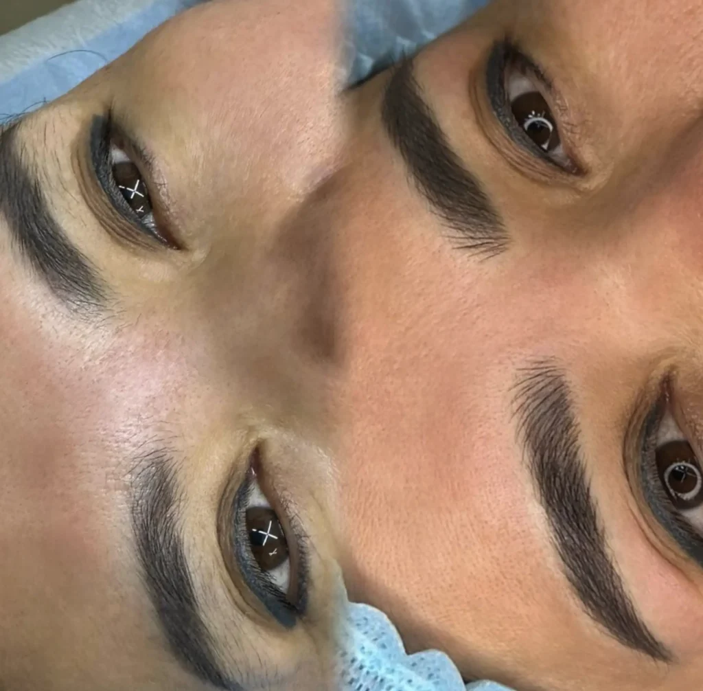 before and after eyebrow microblading