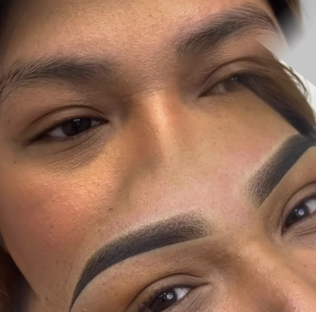 before and after microblading eyebrows