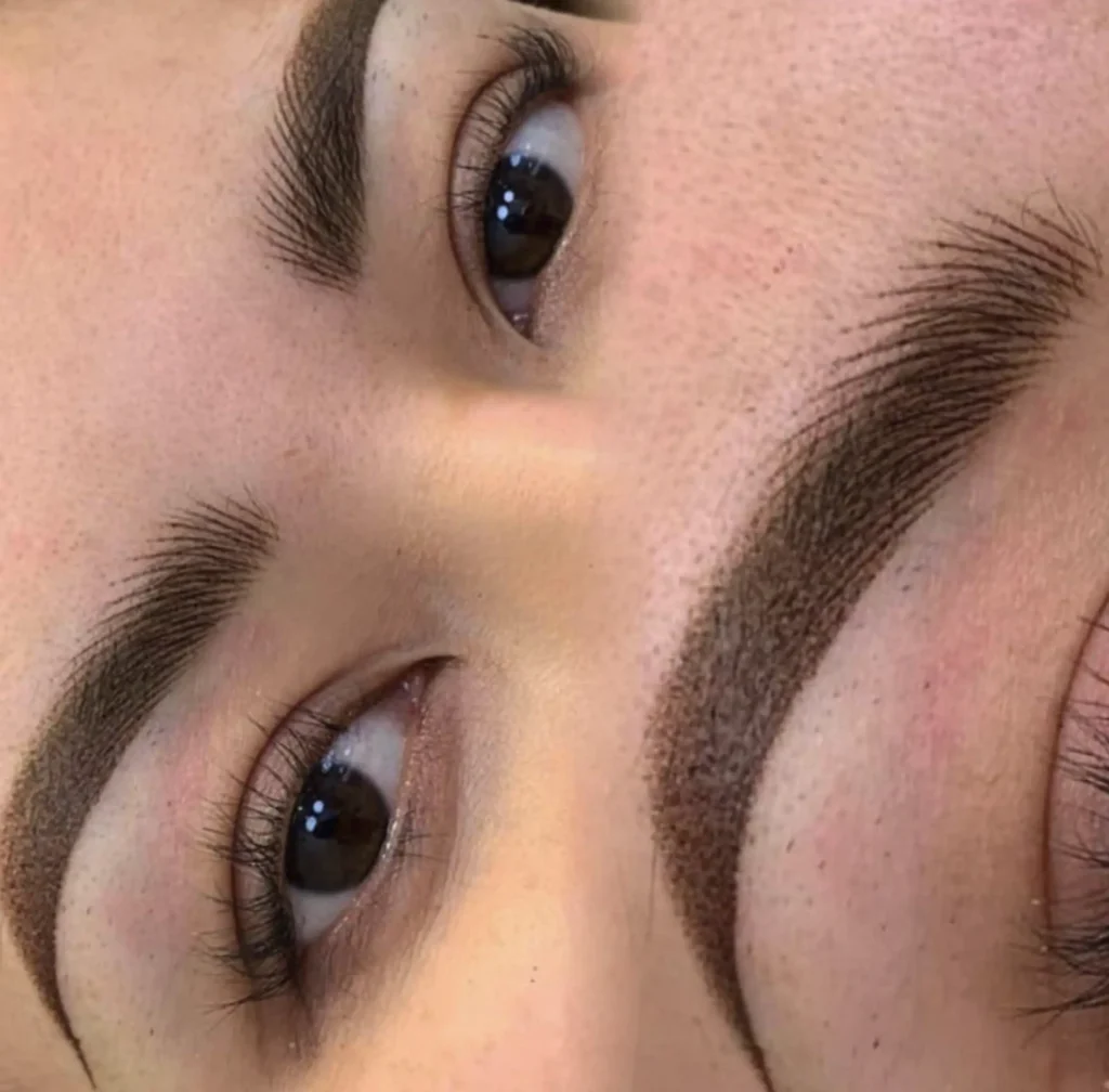 eyebrows microblading before and after